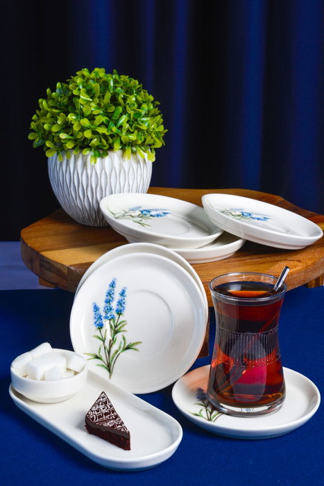 Hermia Lavanta 12 Juego de 6 platos de porcelana Hermia Lavanta 12 Juego de 6 platos de porcelana
